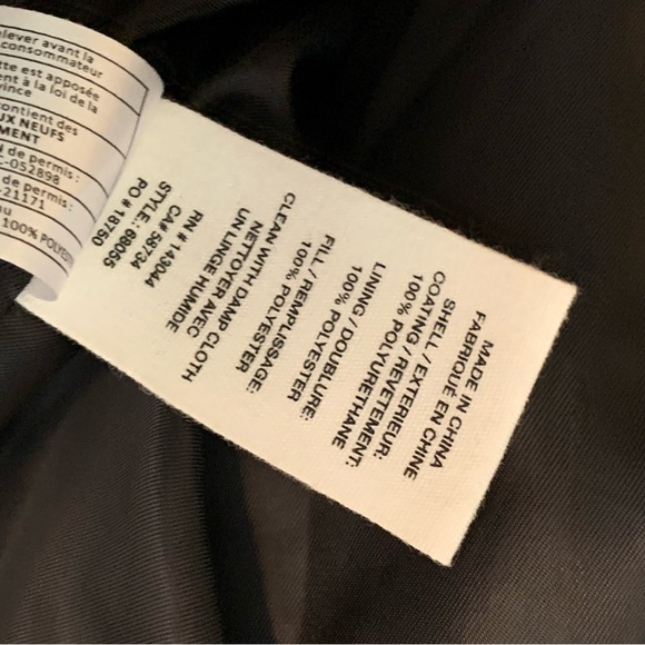 AVEC LES FILLES Black Faux Leather Puffer Jacket Size XL - Picture 11 of 14